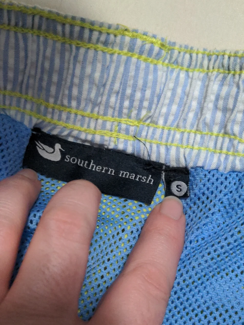 Southern Marsh Neon Green Swim Trunks Size Small